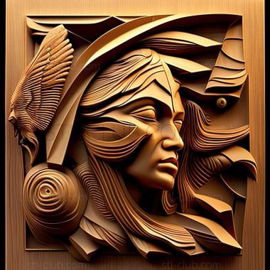 3D мадэль Бертон Сильверман, американский художник. (STL)